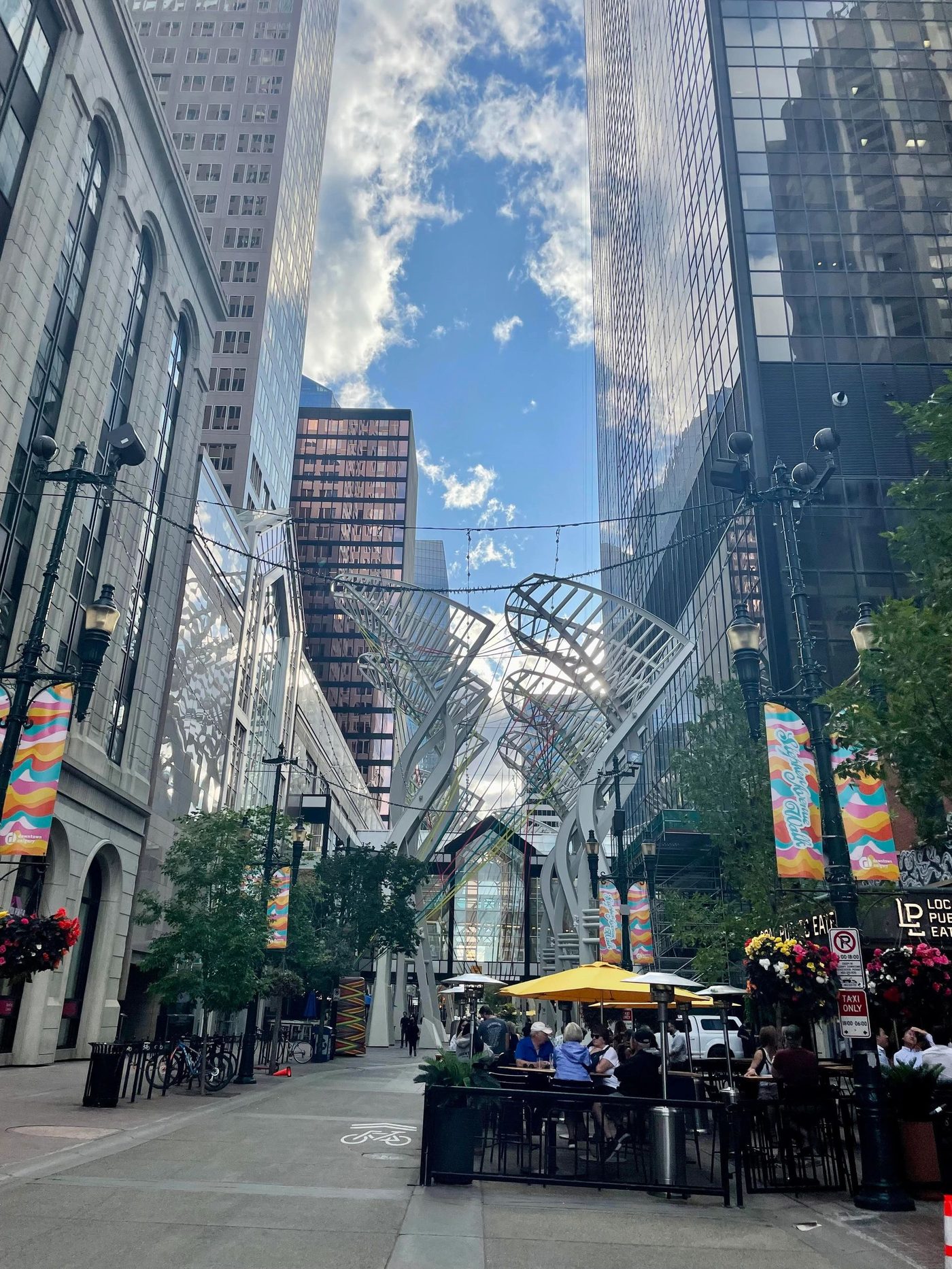 Local Public Eatery patio on Stephen Avenue, Calgary
